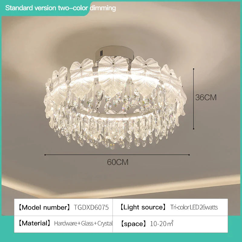 Afralia™ Crystal LED Ceiling Light: Luxe European Design for Living Room & Bedroom