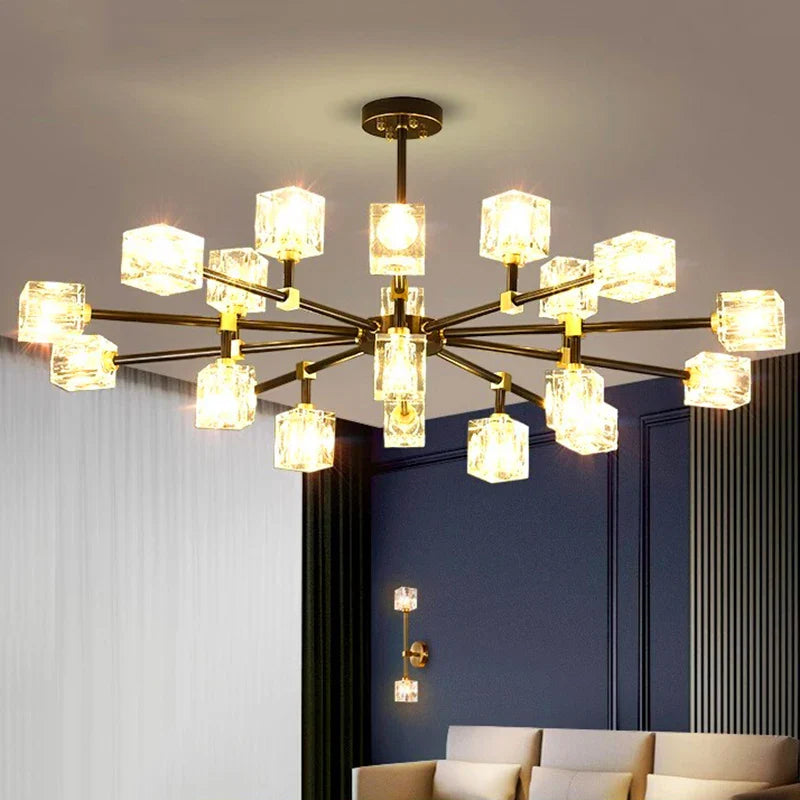 Afralia™ Crystal Chandelier Pendant Light for Living Room Bedroom Ceiling, Luxury Indoor Lighting