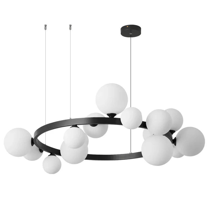 Afralia™ Glass Magic Bean Chandelier - Minimalist Luxury Nordic Modern Lamp