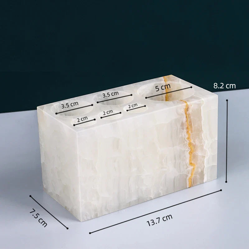 Marble Toothbrush Holder Cup Mug for Family Bathroom by Afralia™