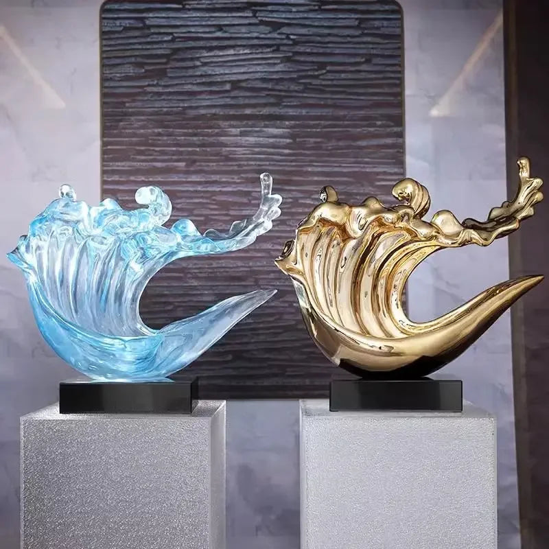 Afralia™ Wave Ornament Modern Minimalist Home Decoration Craft