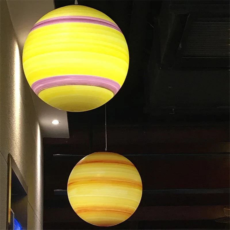 Afralia™ Solar System Planet Pendant LED Chandelier: Creative Indoor & Outdoor Decorative Lamp
