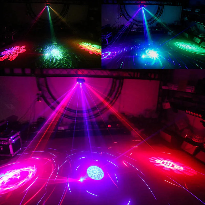 Afralia™ RGB DMX DJ Disco Stage Party Lights - Sound Controller Music Effect Club