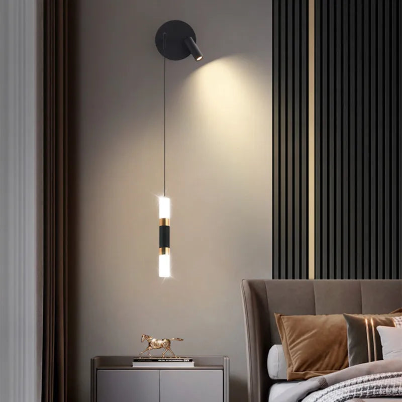 Afralia™ Nordic LED Wall Lamp for Bedroom Living Room - Modern Minimalist Design