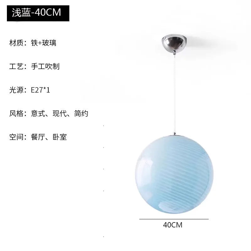 Afralia™ Glass Pendant Lights LED E27 for Dining Room Bedroom