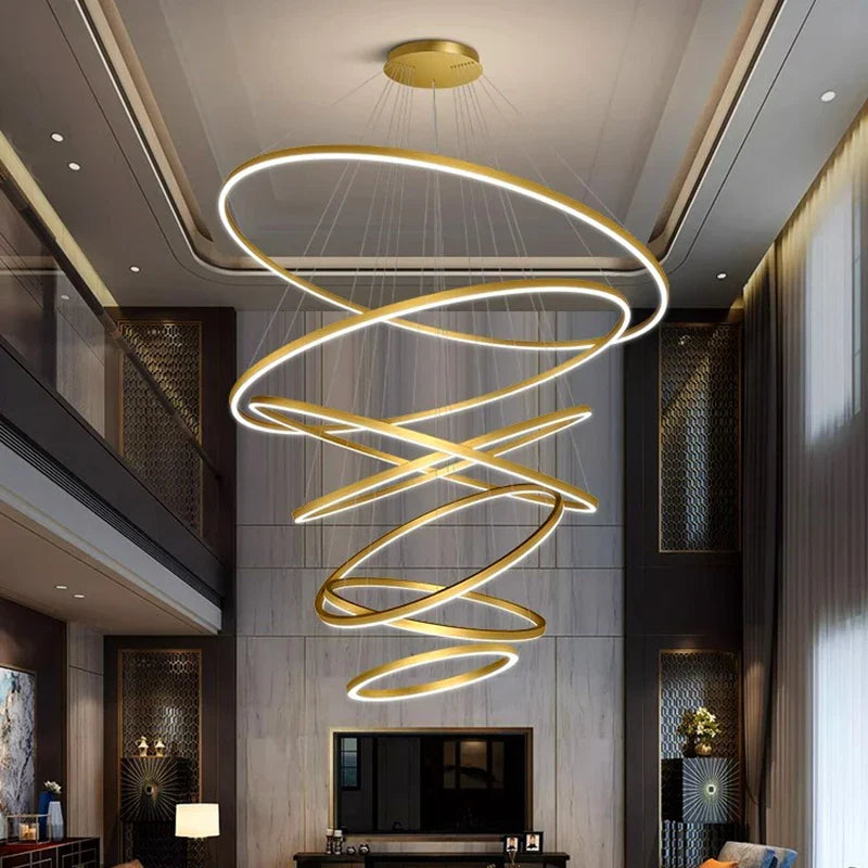 Afralia™ Modern LED Pendant Light for Living Room Dining Room Chandeliers Indoor Lighting