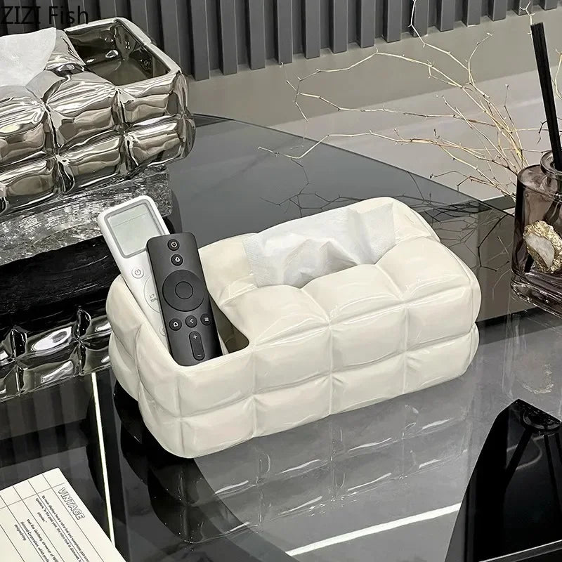 Afralia™ Ceramic Bread Tissue Box Desk Decoration Paper Towel Case