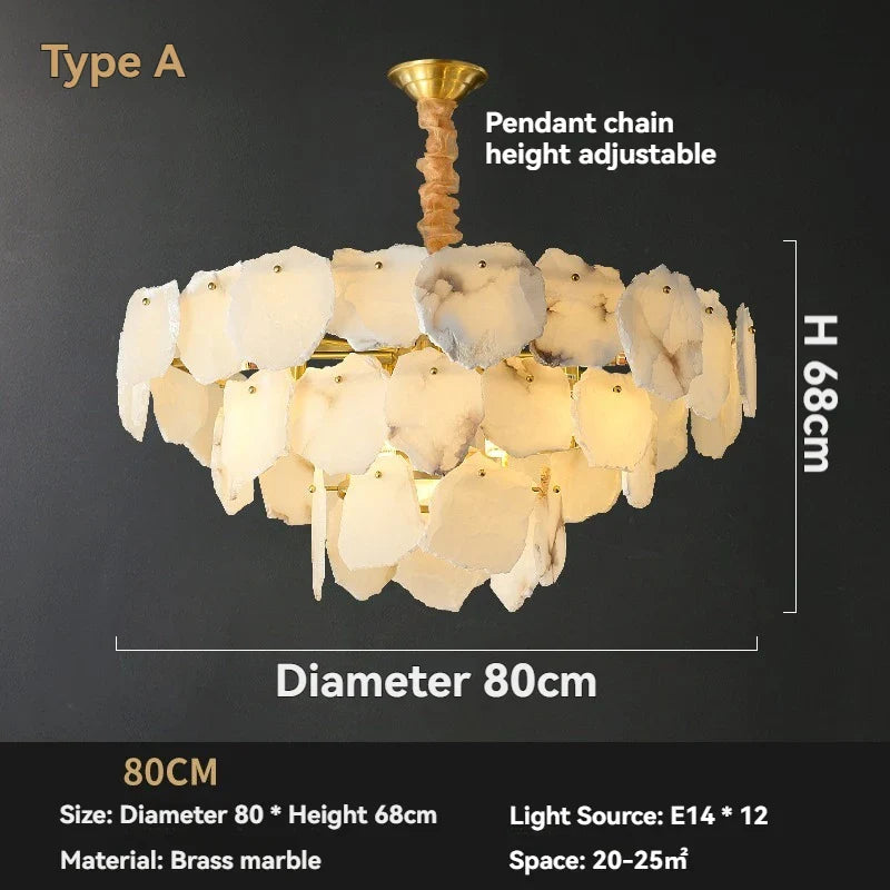 Afralia™ Nordic Marble LED Pendant Light: Modern Round Chandelier Ceiling Lighting for Living Room, Dining Room, Bedroom