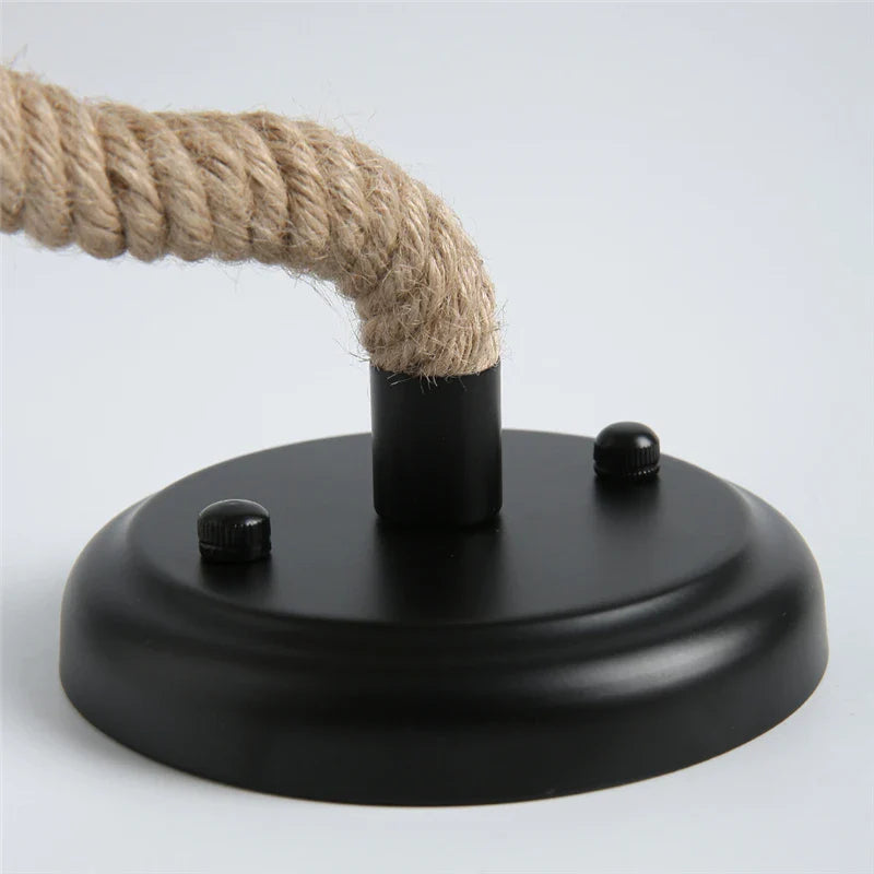Afralia™ Retro Hemp Rope Wall Sconce Country Light for Living Loft & Stairs Lighting