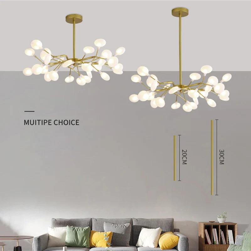 Afralia™ LED Firefly Chandelier: Modern Nordic Ceiling Lights for Luxury Home Decor