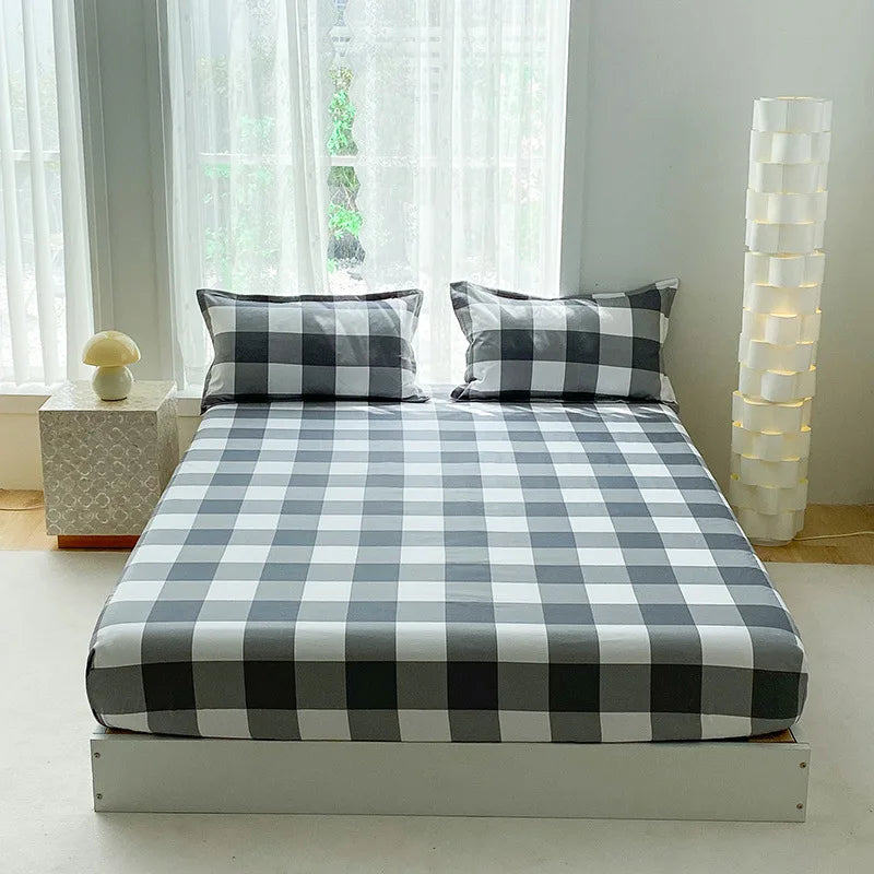 Afralia™ Printed Waterproof Fitted Bed Sheet Full Queen Size Bed Cover