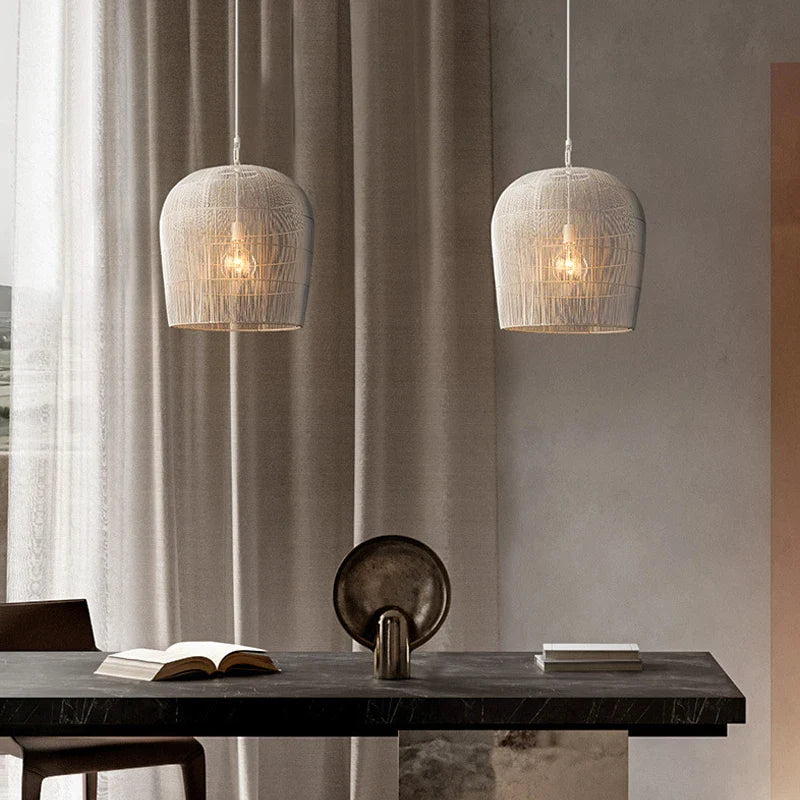 Afralia™ Rattan LED Pendant Light for Dining Room, Bedroom, and Bar