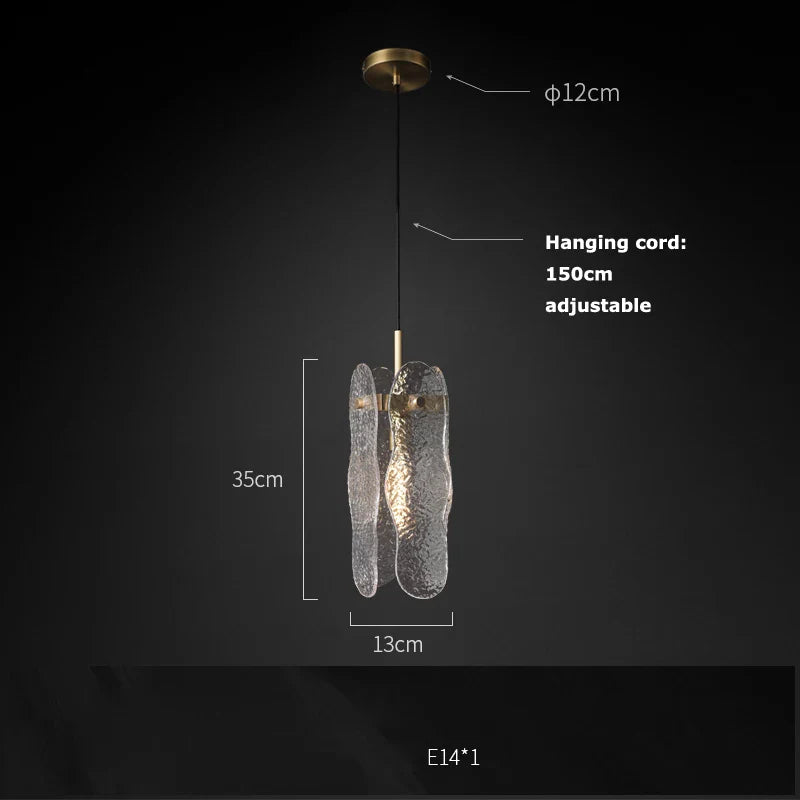 Afralia™ Nordic Glass Gold LED Chandelier, Dimmable Decorative Ceiling Fixture