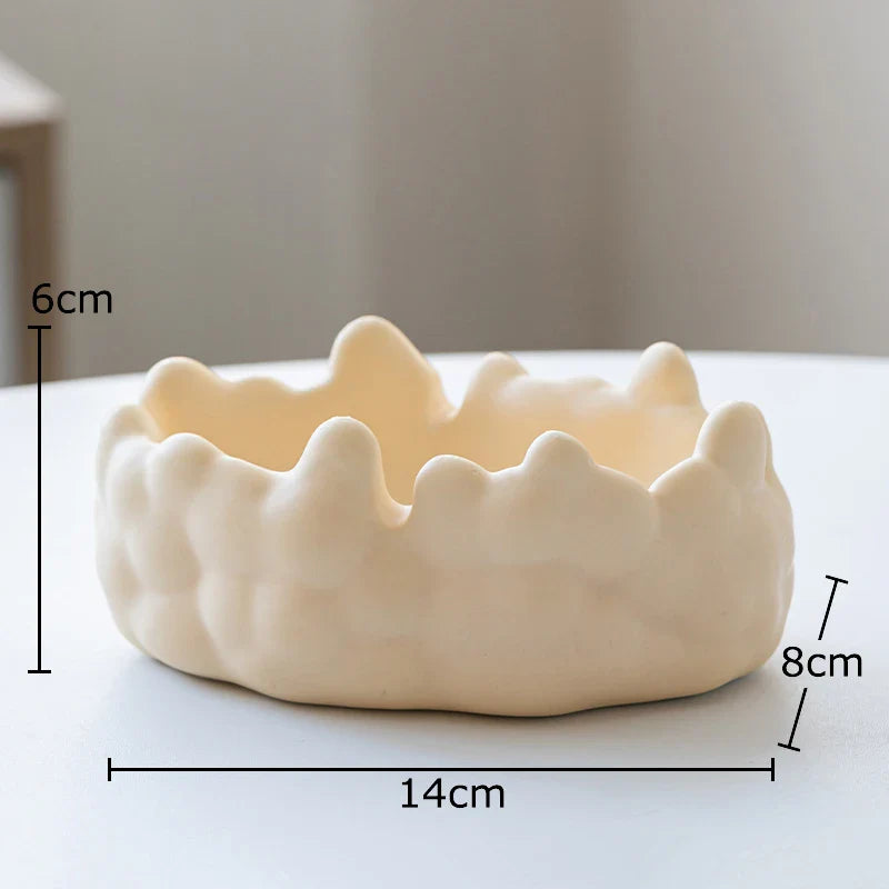 "Afralia™ Ceramic Bubble Clouds Ashtray for Home & Office Smoking Accessories"