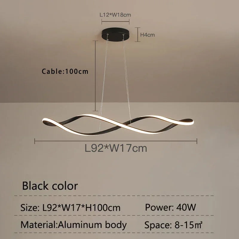 Afralia™ LED Pendant Light: Modern Hanging Lamp for Living Dining Room Kitchen Bar Loft