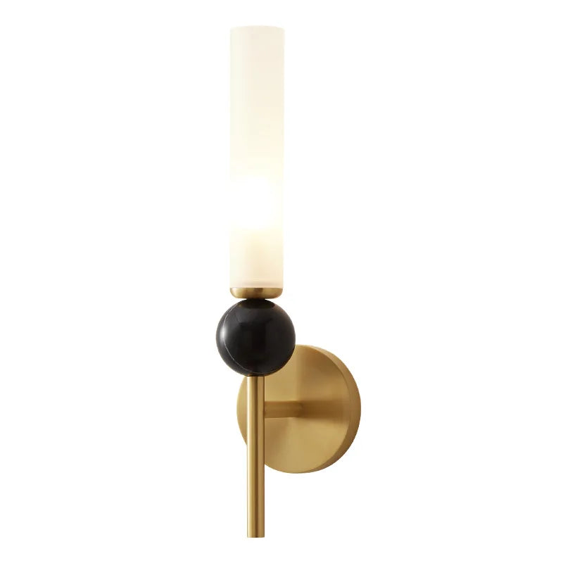 Afralia™ Copper Wine Corridor Wall Lamp for TV Background & Bedside, Marble Finishes