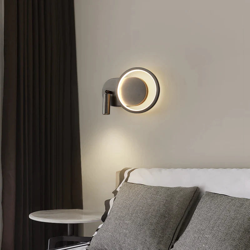 Afralia™ Modern Luxury LED Wall Light for Hotel Living Room & Bedside