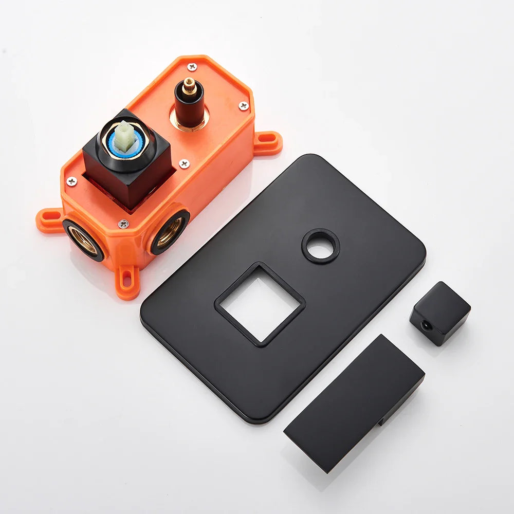 Afralia™ Wall Mounted Waterfall Shower Faucet System with Hidden Mixer Tap