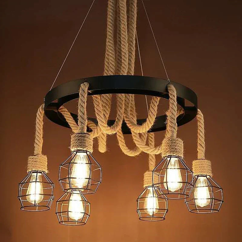 Afralia™ Industrial Rustic Pendant Lights Indoor Lamp for Living Dining Room Home Décor