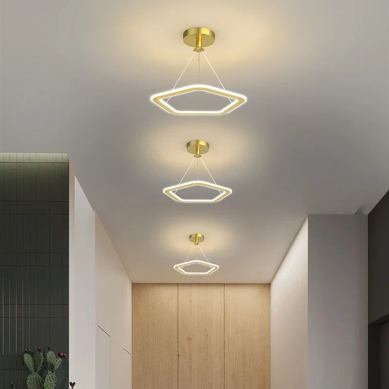 Afralia™ Nordic Balcony Chandelier: Modern LED Hanging Lamp for Porch, Corridor, Restaurant