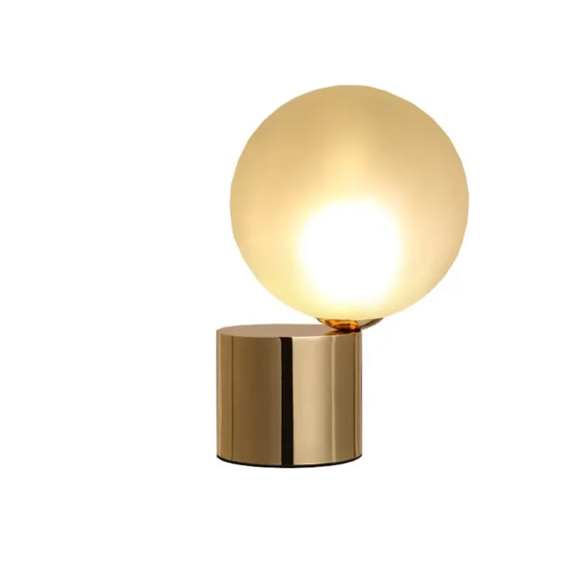 Afralia™ Glass Ball Table Lamp for Bedroom Study Hotel, Nordic Modern Decorative Bedside Light