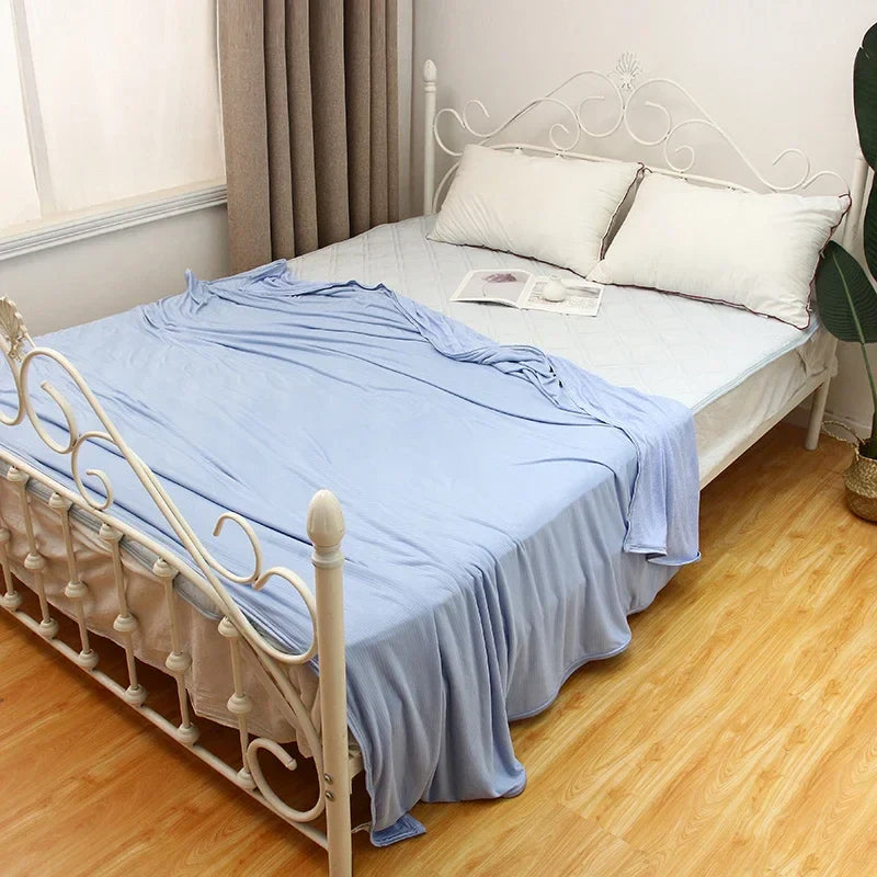 Afralia™ Cool Feel Summer Blanket: Smooth, Breathable, Double-Sided for Comfortable Sleep
