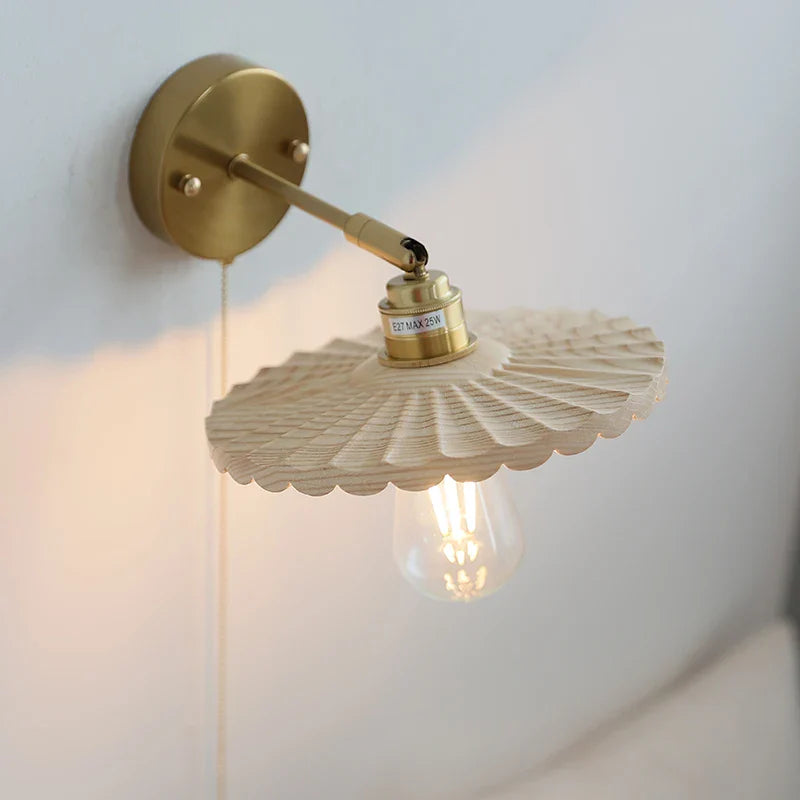 Afralia™ Ash Wood Up Down LED Wall Lights Living Room Stair Lamp