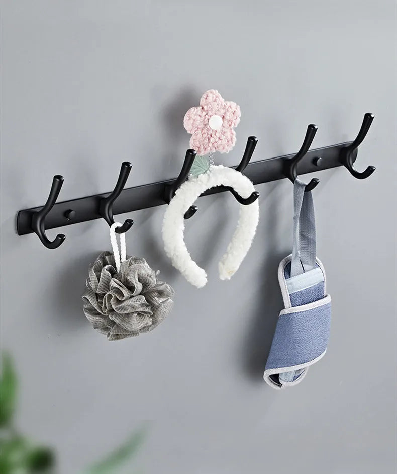 Afralia™ Towel Hanger Hooks Kitchen Bathroom Key Holder Wall Mounted Hardware