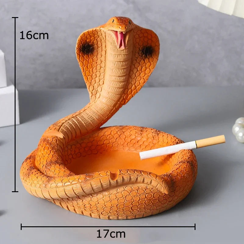Afralia™ Cobra Ashtray Resin Crafts: Stylish Smoking Accessories for Home and Office