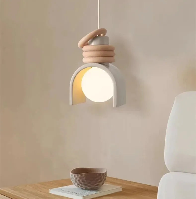 Afralia™ Medieval LED Pendant Light Resin Lamp for Dining Room Bedroom Fixture