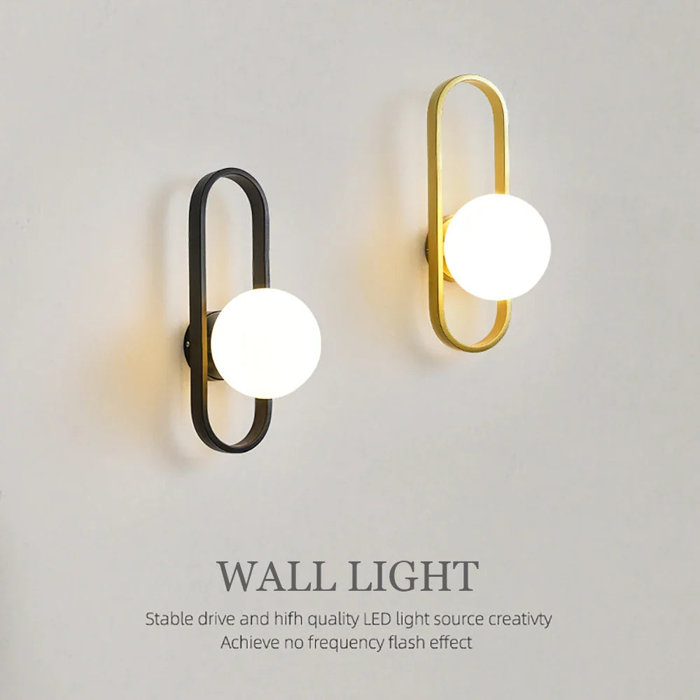 Afralia™ Glass Aisle Wall Lamp Post-Modern Indoor Decoration Art Lighting