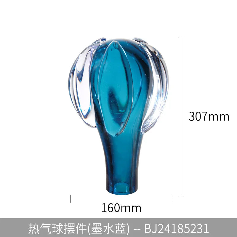 Afralia™ Glass Vase Hot Air Balloon Home Decor Accessory