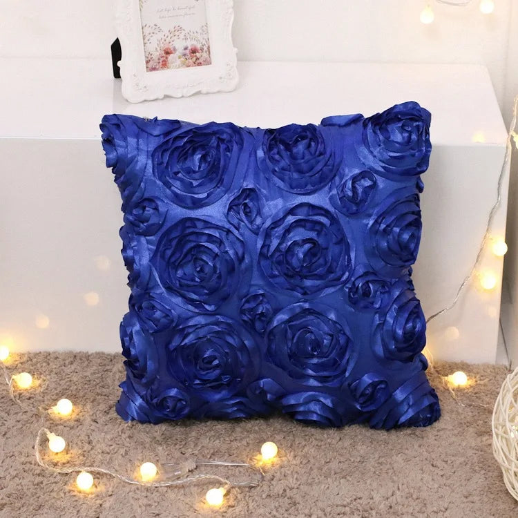 Afralia™ Rose Flower Wedding Gift Cushion Cover