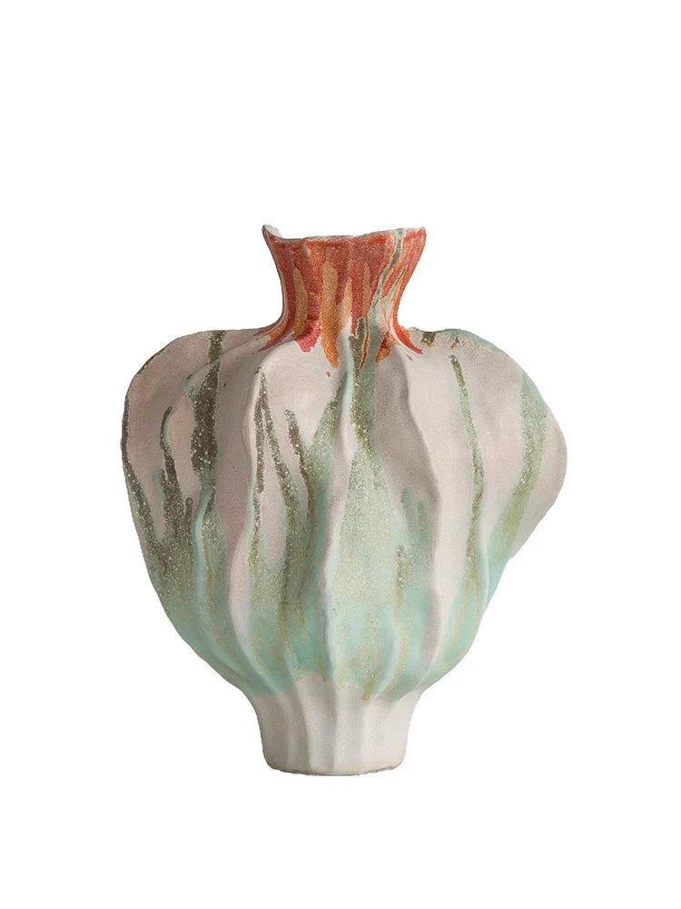 Afralia™ Irregular Porcelain Tulip Vase for Stylish Flower Arrangements