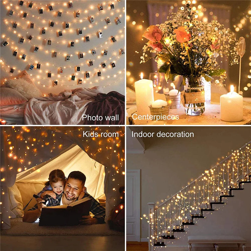 Afralia™ Photo Clip LED String Lights for Christmas Party Wedding Decoration