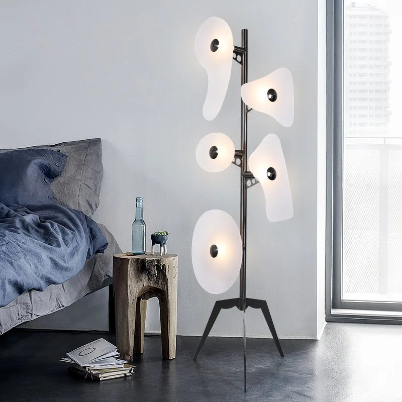 Afralia™ Orbital Standing Lamp Acrylic Shade Creative Bedroom Floor Lamp