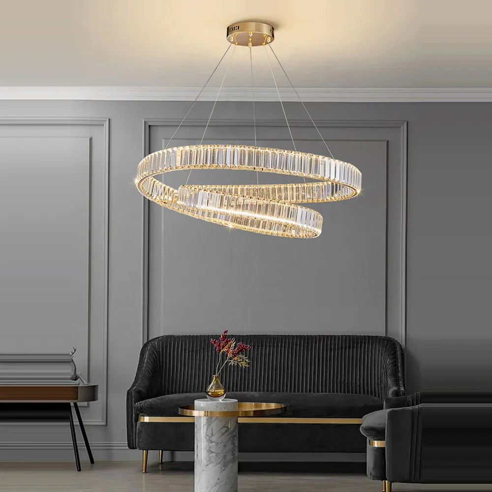 Afralia™ Luxury LED Rings Pendant Light for Modern Ceiling Decor