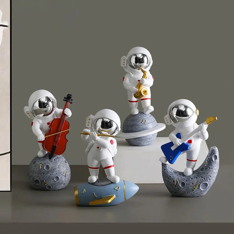 Afralia™ Nordic Resin Astronaut Figurines for Home Decoration