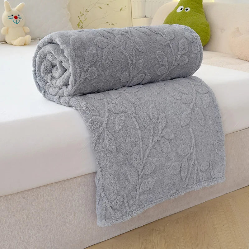 Afralia™ Wealth Tree Jacquard Coral Fleece Blanket | Soft, Multi Functional Quilt
