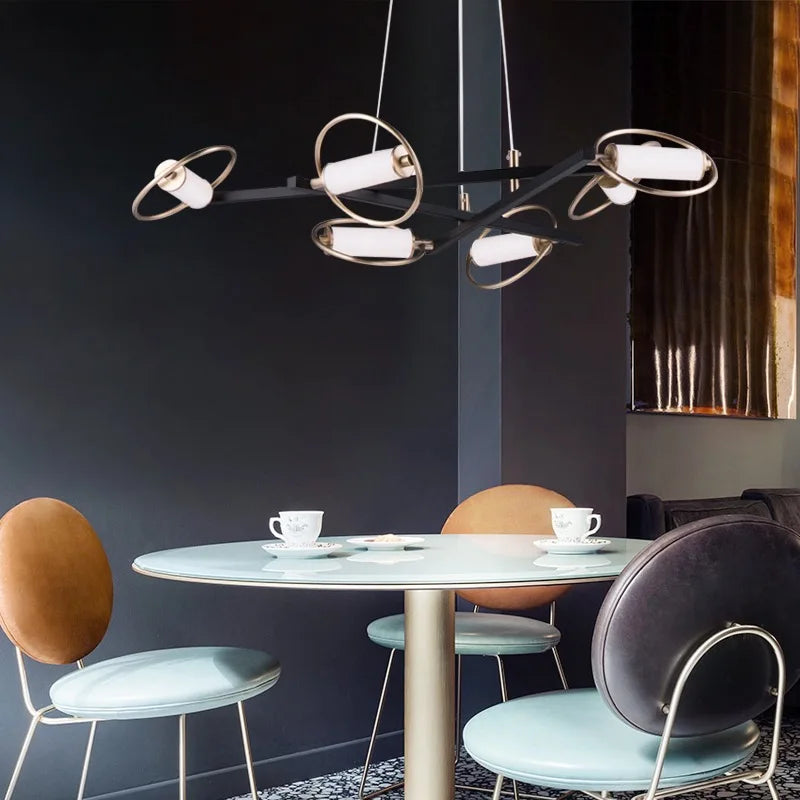 Afralia™ Circular Ring LED Ceiling Chandelier for Home Decor - Modern Living Dining Room Pendant Light