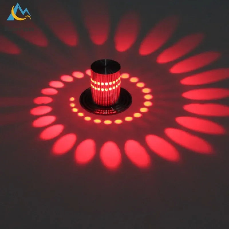 Afralia™ Spiral LED Wall Lamp for Living Room Bedroom KTV Hotel Decor