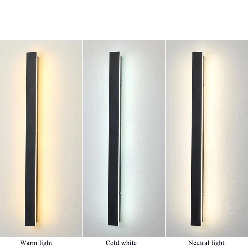 Afralia™ Outdoor Waterproof LED Wall Lamp, Modern Acrylic Light Source, IP65 Level WaterResistance