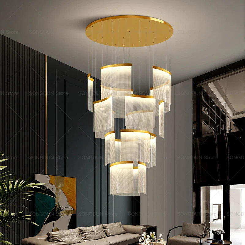 Afralia™ Acrylic Chandelier: Modern Nordic Style Lighting for Luxury Living Room & Staircase