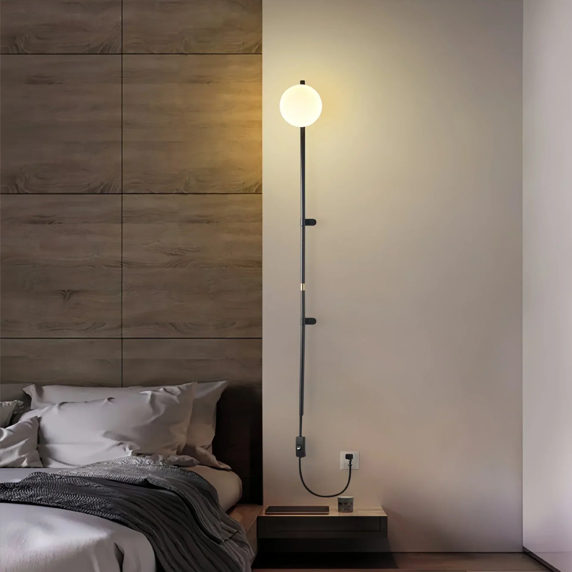 Afralia™ Nordic Minimalist Wall Lamp with Plug-in Switch for Living Room and Bedroom