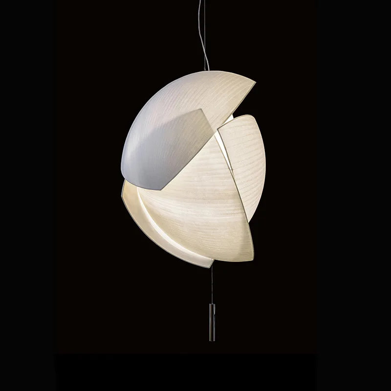 Afralia™ Wabi Sabi Shell Chandelier: Modern LED Pendant Light for Living Room, Hotel, Restaurant