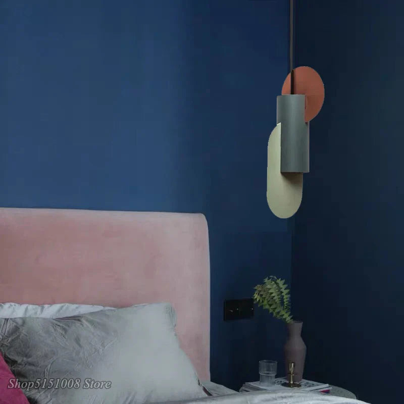 Afralia™ Green Cylindrical LED Pendant Light - Nordic Modern Single Head Hanging Lamp