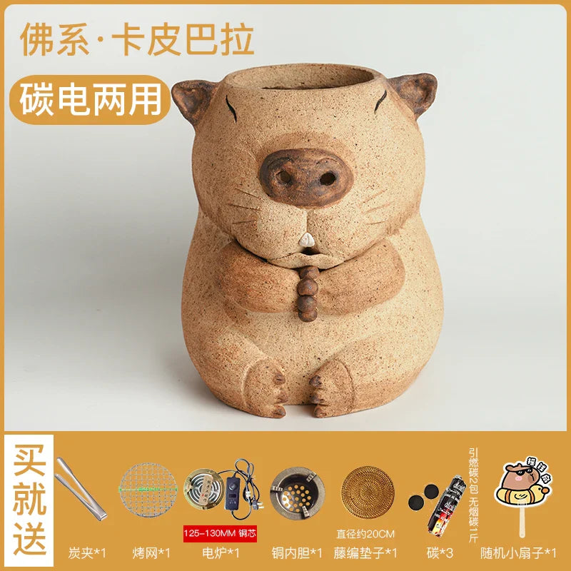 Afralia™ Handmade Refractory Carbon Oven Surrounding Stove Electric Ceramic Stove