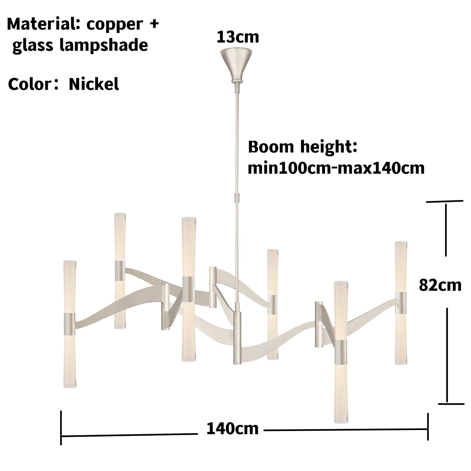 Afralia™ LED Brass Glass Chandelier | Modern Luxury Dining Room Ceiling Light