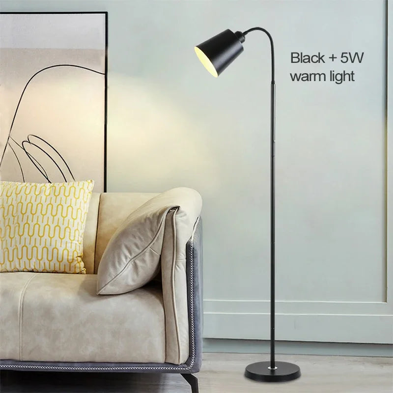 Afralia™ Nordic LED Floor Lamp for Home Decor and Lighting in Bedroom Living Room