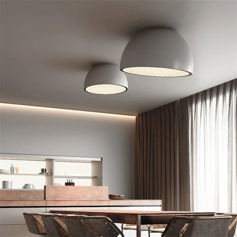 Afralia™ Luxury Inclined Bowl LED Ceiling Light for Bedroom, Living Room, Kitchen
